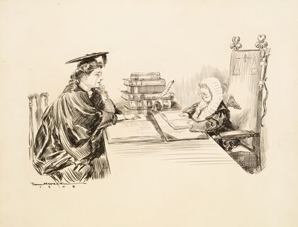 Advice to the Woman College Graduate. (It is fatal to argue with the judge) (1908) — size preview