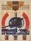 Affiche De Recrutement De L’armée De Vichy – 24e Régiment D’artillerie (1940-1942)