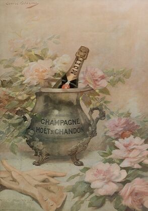 Affiche publicitaire pour Moët & Chandon
