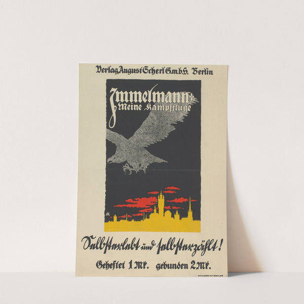 Affiche ter promotie van; Max Immelmann, Meine Kampfflüge, 1917 by A. Rother