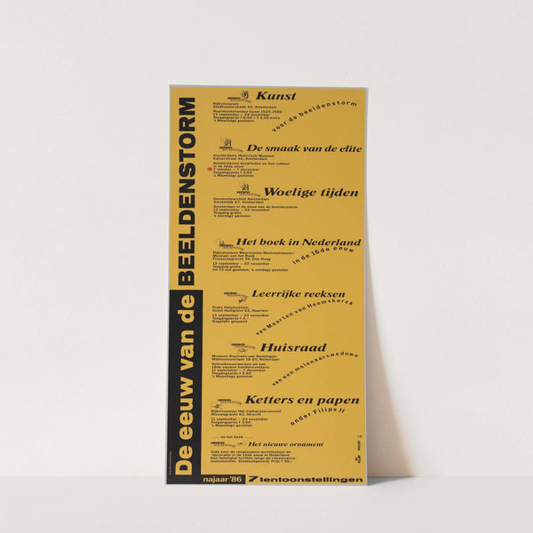 affiche voor 7 tentoonstellingen by Peter Jacobs