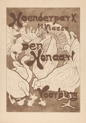 Affiche voor het Hoenderpark 1e klasse Den Honaart Voorburg