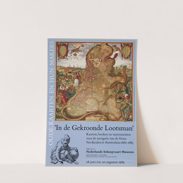 affiche voor tentoonstelling In de Gekroonde Lootsman (1989) by Jolijn van de Wouw