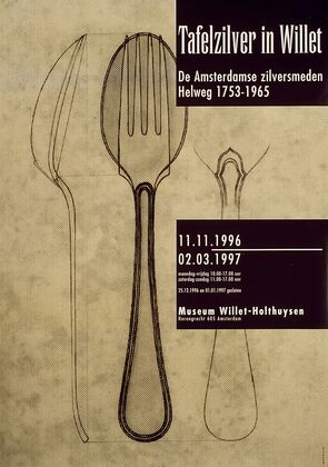 affiche voor tentoonstelling Tafelzilver in Willet