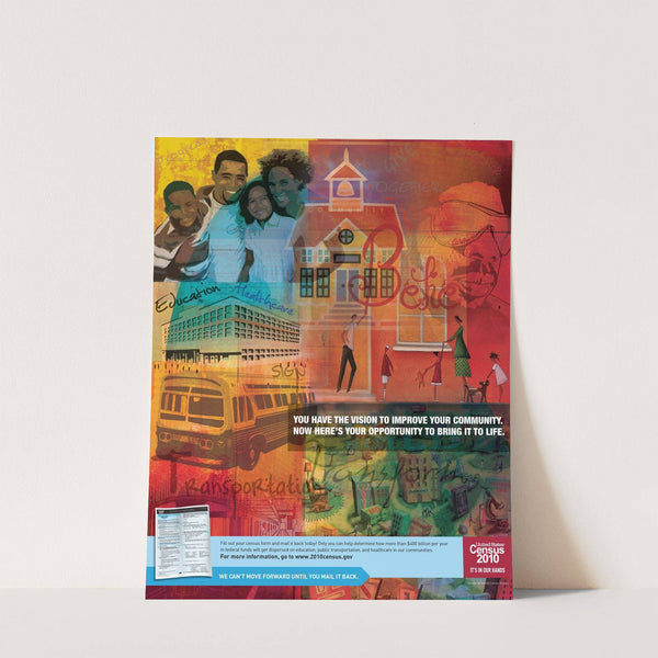 African American Action Poster (2010) by Bureau of the Census