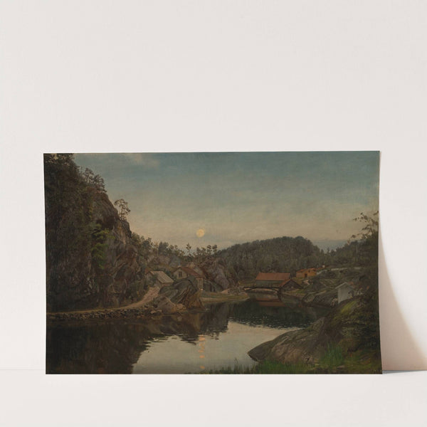 Aften. Mindalen, Risør by Amaldus Nielsen