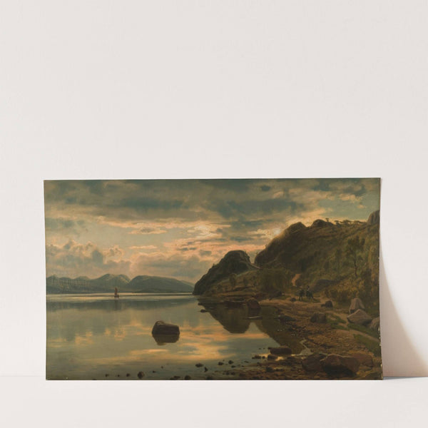 Aftenstemning. Skogsfjord, Mandal (1896) by Amaldus Nielsen