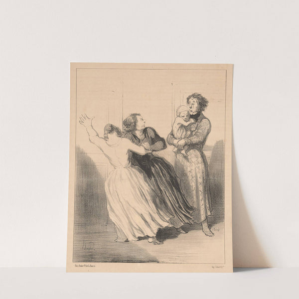 Ah! il prétend m’empecher d’aller communier avec nos huit cents frères à la barrièr du Maine (1849) by Honoré Daumier