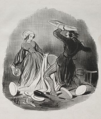 Ah! You Think Your Wife Does Not Provide Enough for You, Villain. . . . (1841)