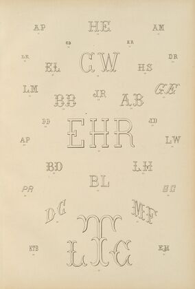 Album de chiffres & monogrammes couronnes de noblesse, françaises et etrangères Pl.003 — size preview