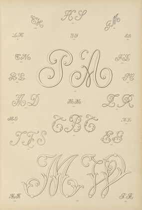 Album de chiffres & monogrammes couronnes de noblesse, françaises et etrangères Pl.011