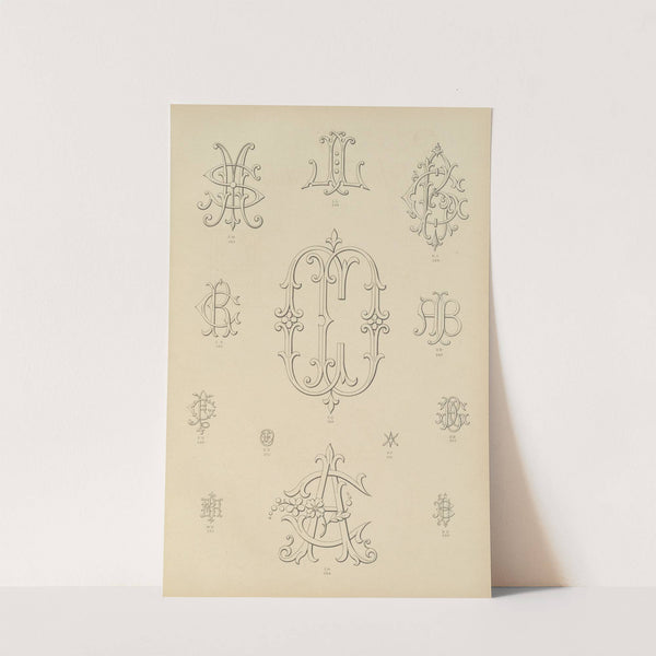 Album de chiffres &amp; monogrammes couronnes de noblesse, françaises et etrangères Pl.019 by Ch Crouvezier