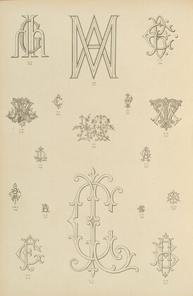 Album de chiffres & monogrammes couronnes de noblesse, françaises et etrangères Pl.020