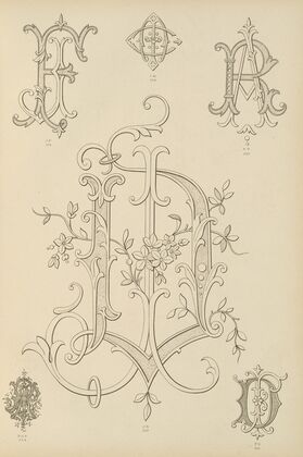 Album de chiffres & monogrammes couronnes de noblesse, françaises et etrangères Pl.025 — size preview