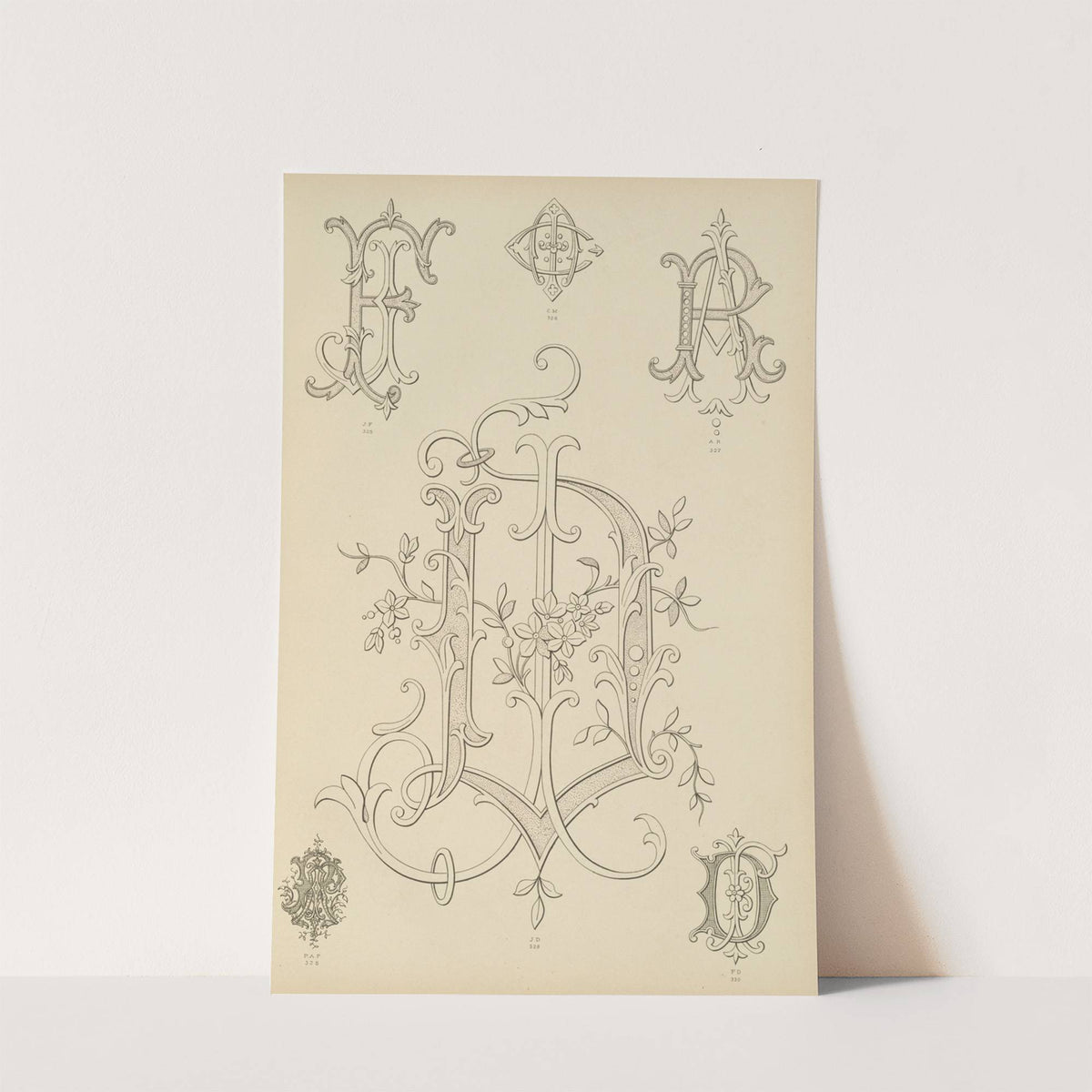 Album de chiffres &amp; monogrammes couronnes de noblesse, françaises et etrangères Pl.025 by Ch Crouvezier