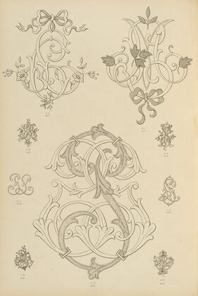 Album de chiffres & monogrammes couronnes de noblesse, françaises et etrangères Pl.038