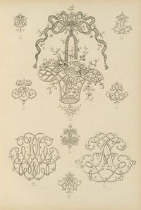 Album de chiffres & monogrammes couronnes de noblesse, françaises et etrangères Pl.043