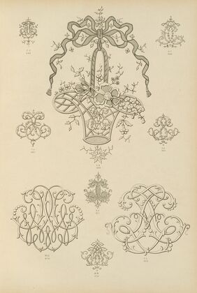 Album de chiffres & monogrammes couronnes de noblesse, françaises et etrangères Pl.043