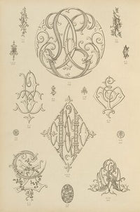 Album de chiffres & monogrammes couronnes de noblesse, françaises et etrangères Pl.056