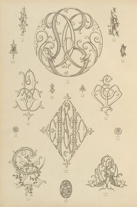 Album de chiffres & monogrammes couronnes de noblesse, françaises et etrangères Pl.056