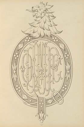 Album de chiffres & monogrammes couronnes de noblesse, françaises et etrangères Pl.077