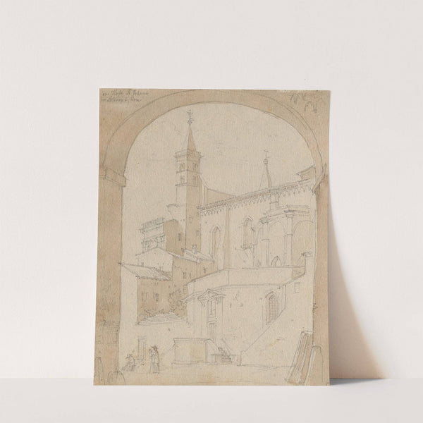 Album with Views of Rome and Surroundings, Landscape Studies, page 18a: Saint John Lateran, Rome by Franz Johann Heinrich Nadorp