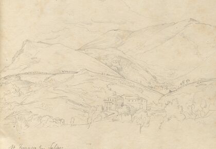 Album with Views of Rome and Surroundings, Landscape Studies, page 34a: “St. Francesco”