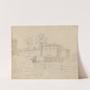 Album with Views of Rome and Surroundings, Landscape Studies, page 38a: :St. Giovanni e Paolo, Rome&quot; by Franz Johann Heinrich Nadorp