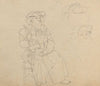 Album with Views of Rome and Surroundings, Landscape Studies, page 38b: Figure Study