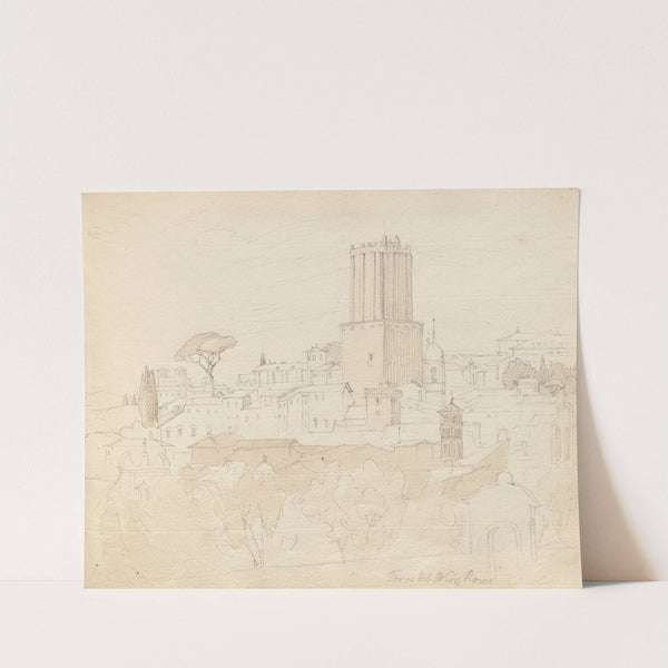 Album with Views of Rome and Surroundings, Landscape Studies, page 47a: &quot; Torre del Nero, Rome&quot; by Franz Johann Heinrich Nadorp