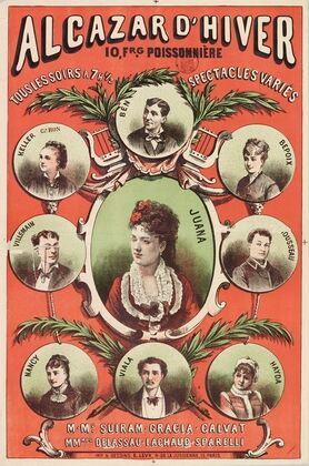Alcazar D’hiver 10, Frg. Poissonniere Tous Les Soirs A 7h 12 Spectacles Varies (1873-1883)