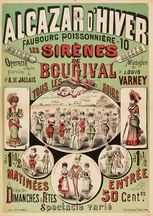 Alcazar D’hiver Faubourg Poissonniere. 10 Immense Succes Les Sirenes De Bougival (1879)