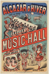 Alcazar d’hiver. Tous les soirs, 10 Faubourg Poissonnière. English Music-Hall. Troupe anglaise. Entrée libre (1886)