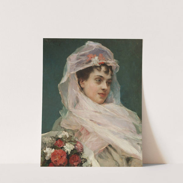 Aline Masson con tocado de gasa. by Raimundo de Madrazo y Garreta