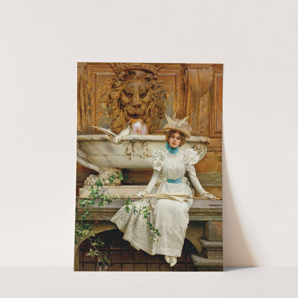 Alla fontana (Le due colombe) by Vittorio Matteo Corcos