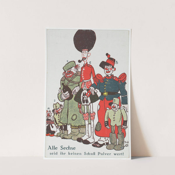 Alle Sechse seid ihr keinen Schuß Pulver wert! (1914) by Walter Trier