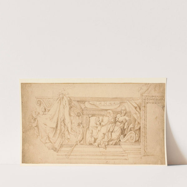 Allegori på evigheden med Medicis våbenskjold by Pietro Paolo Baldini