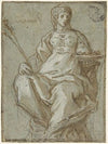 Allegorical Female Figure Holding a Branch and a Dish