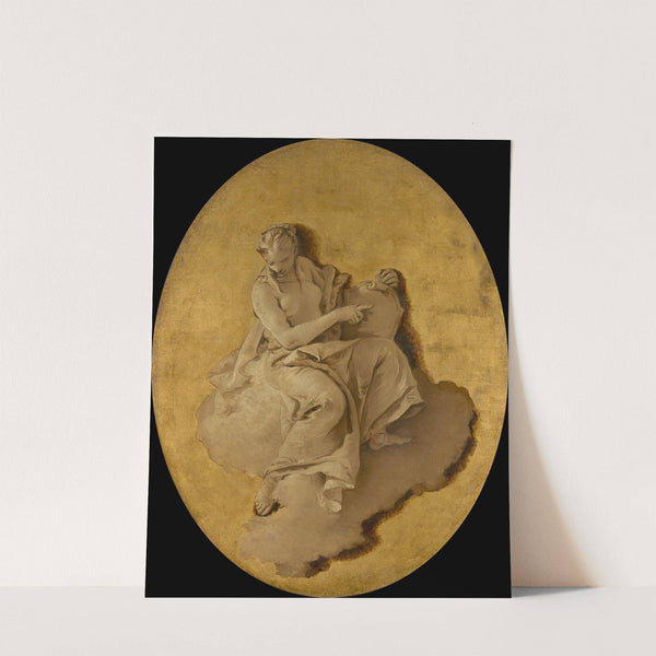 Allegorical Figure of a Woman with a Shield or a Mirror (c. 1740 - 1750) by Giovanni Battista Tiepolo
