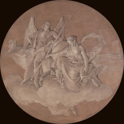 Allegorical Figures Representing Virtue and Abundance (1760)