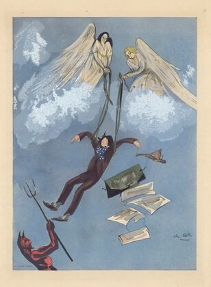 Allégorie pour un menu de l’association artistique ‘Le Cornet’ (1920s)