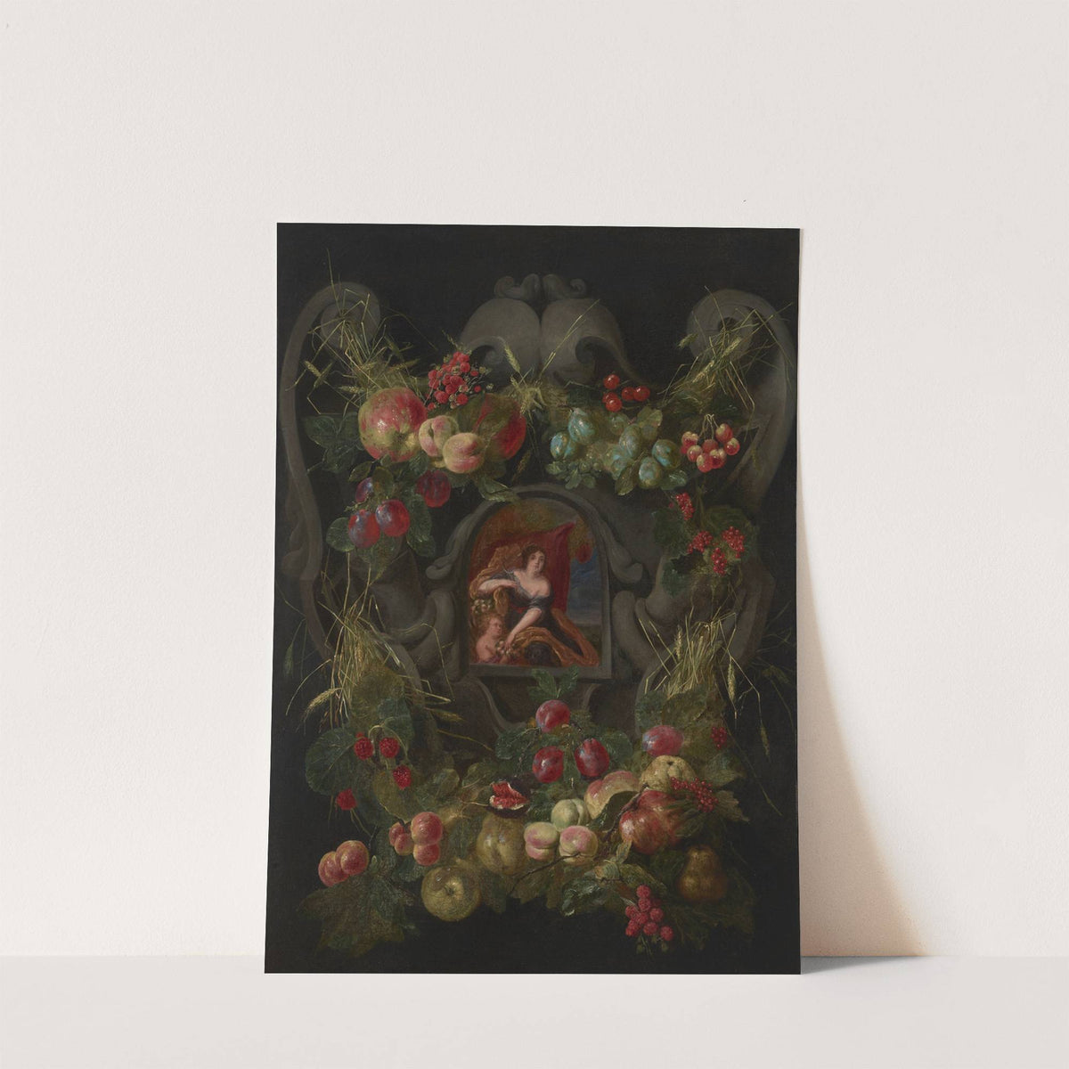 Allegories of the Four Seasons surrounded by garlands of seasonal flowers and fruits 3 by Jan Fyt