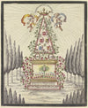 Allegorische Darstellung, Pyramide mit einem Altar