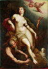 Allegory of Christian patience with Chronos breaking the chains