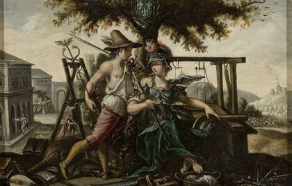 Allegory of France with Athena and Hermes