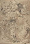 Allegory of Religion; God the Father above, Faith, Hope, and Charity below