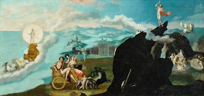 Allegory of summer with gods on the mount olympe