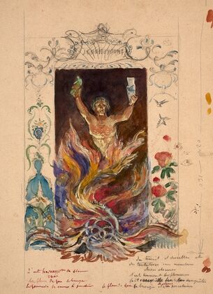 Allegory of the arts of fire in a fire pit — size preview