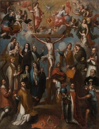 Allegory of the Crucifixion with Jesuit Saints (Alegoría de la crucifixión con santos jesuitas)