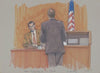 Allen Blackthorne on the stand during his trial for conspiracy in the homicide of his wife